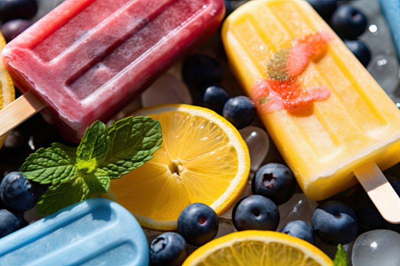 Polos de frutas naturales