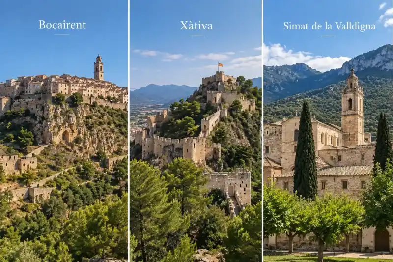 Pueblos con encanto cerca de Gandía Bocairent, Xàtiva y Simat de la Valldigna, pueblos cerca de Gandía