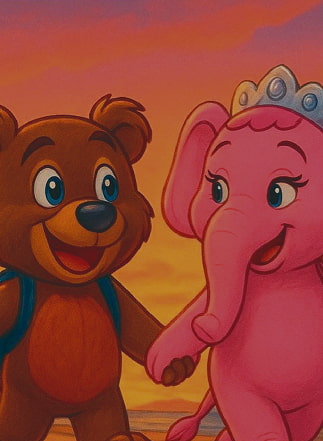 Bruno y lola cogidos de la mano