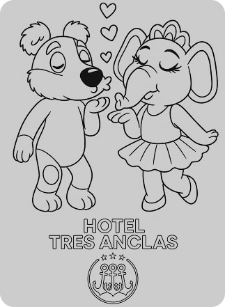 Dibujo de Bruno y Lola San Valentín