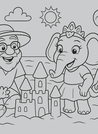 Bruno y Lola con sus abuelos en el Tres Anclas 3