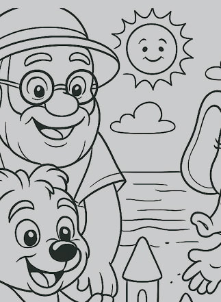Bruno y Lola con sus abuelos en el Tres Anclas 4