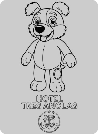 Dibujo de Bruno en el Hotel Tres Anclas